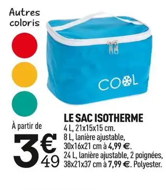 Centrakor Le sac isotherme offre
