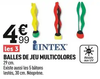 Centrakor Intex balles de jeu multicolores offre