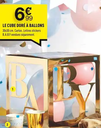 Centrakor Le cube doré à ballons offre