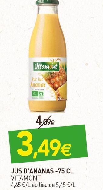 naturéO Vitamont jus d'ananas offre