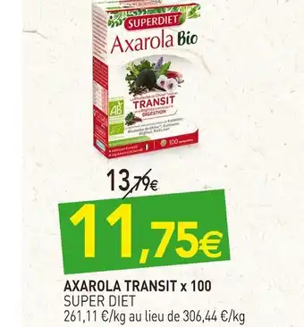 naturéO Super diet axarola transit x 100 offre