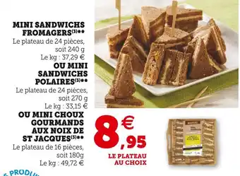 Super U Mini sandwichs fromagers offre
