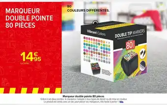 Carrefour Market Marqueur double pointe 80 pièces offre