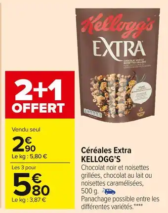 Carrefour Market Kellogg’s céréales extra offre