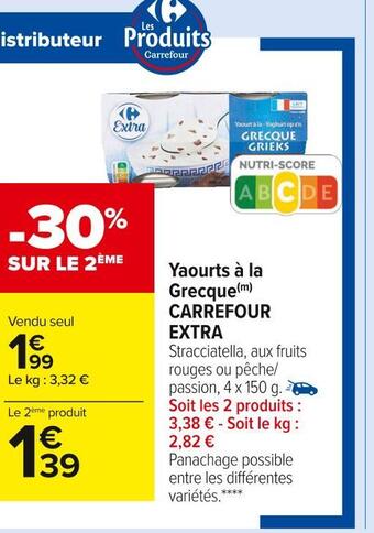 Carrefour Market Carrefour extra yaourts à la grecque offre