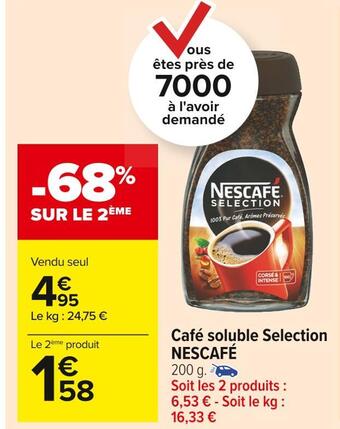 Carrefour Market Nescafé café soluble selection offre