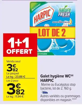 Carrefour Market Harpic galet hygiène wc offre