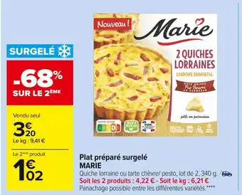 Carrefour Market Marie plat préparé surgelé offre