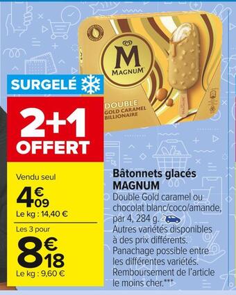 Carrefour Market Magnum bâtonnets glacés offre