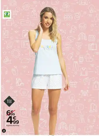 Carrefour Market Tex pyjama femme offre