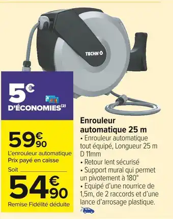Techn'o enrouleur automatique 25 m