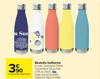 Carrefour Market Bouteille isotherme offre