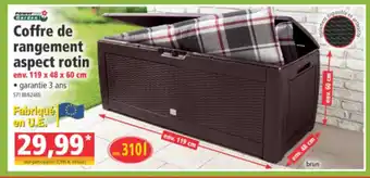 Norma Coffre de rangement aspect rotin offre