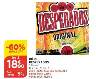 Bi1 Bière desperados offre