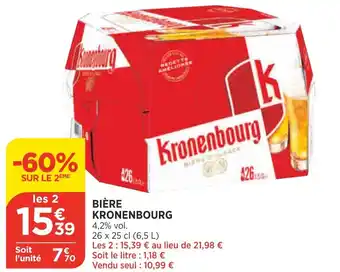 Bi1 Bière kronenbourg offre