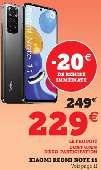 Hyper U Xiaomi redmi note 11 offre