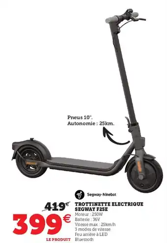 Hyper U Trottinette electrique segwat F25E offre