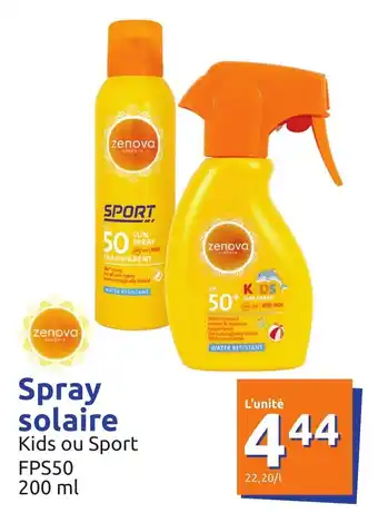 Action Spray solaire offre