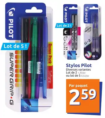 Action Stylos pilot offre