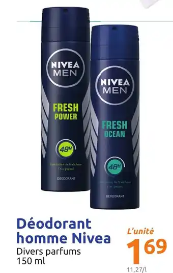 Action Déodorant homme nivea offre