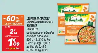 Netto Légumes et céréales cuisinés patates douces surgelés bonduelle offre