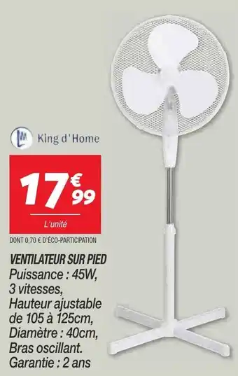 Netto Ventilateur sur pied offre