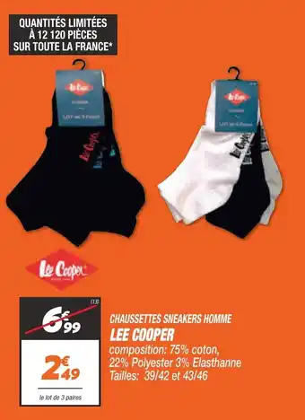 Chaussettes sneakers homme LEE COOPER