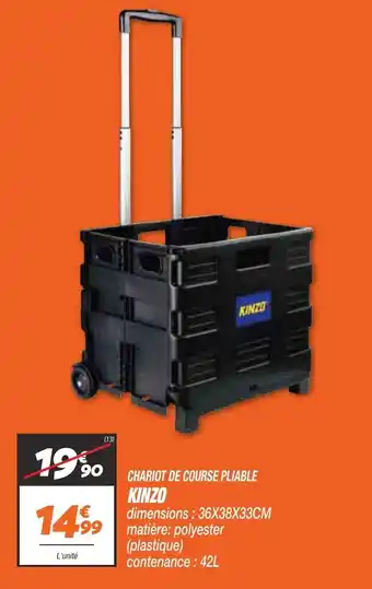 Netto Chariot de course pliable KINZO offre
