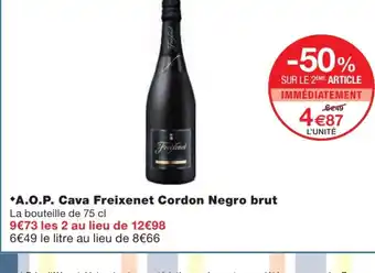A.O.P Cava Freixenet Cordon Negro Brut
