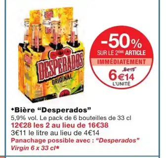 Monoprix Bière Desperados offre