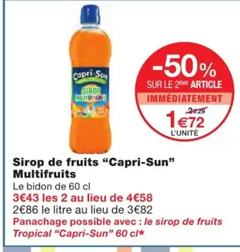 Monoprix Sirop de Fruits Capri-Sun Multifruits offre