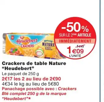 Crackers de Table Nature Heudebert