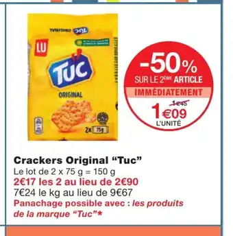 Monoprix Crackers Original Tuc offre