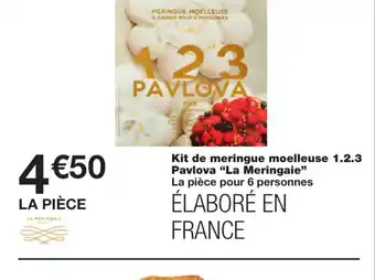 Monoprix Kit de Meringue Moelleuse 1.2.3 Pavlova La Meringaie offre