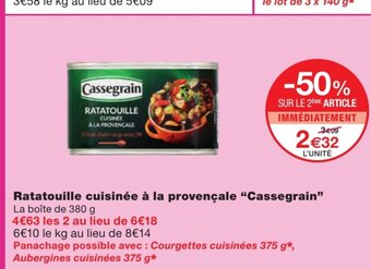 Monoprix Ratatouille Cuisinée à la Provençale Cassegrain offre