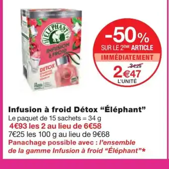 Monoprix Infusion à Froid Détox Eléphant offre