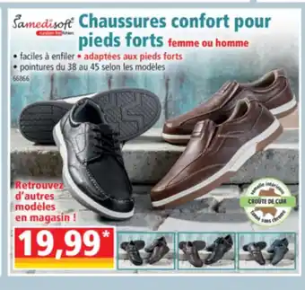 Norma Chaussures confort pour pieds forts offre