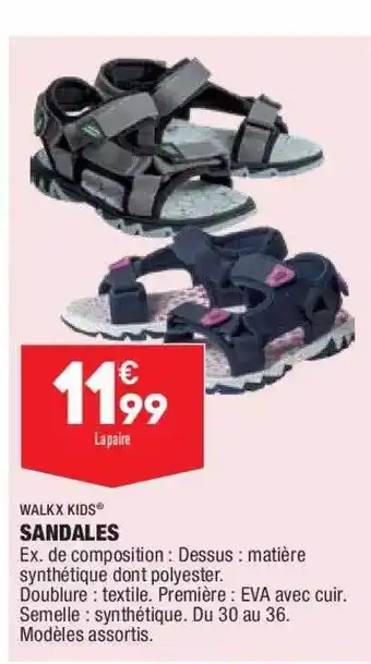 ALDI Sandales Walkx Kids offre