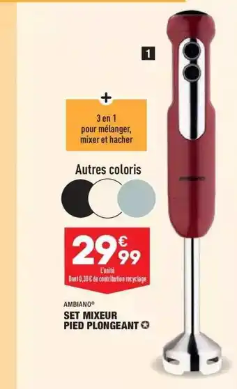 ALDI Set Mixeur Pied Plongeant Ambiano offre