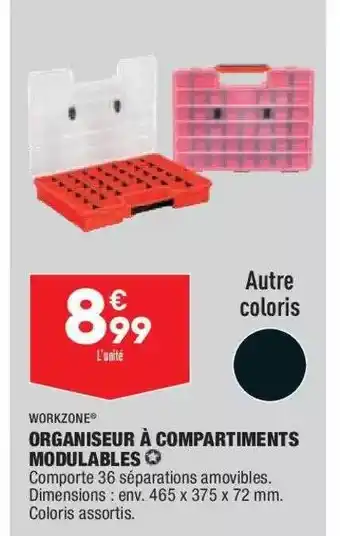Organiseur Ă Compartiments Modulables Workzone