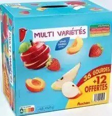 Auchan GOURDES SPÉCIALITÉS DE FRUITS MULTI VARIÉTÉS offre