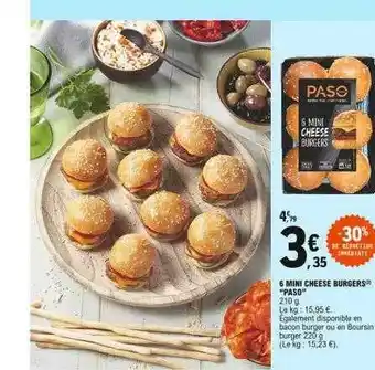 E.Leclerc 6 Mini Cheese Burgers offre