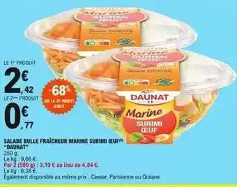 E.Leclerc Salade Bulle Fraîcheur Marine Surimi Oeuf offre