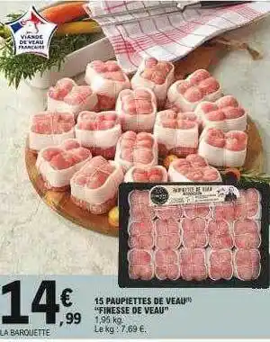 E.Leclerc 15 Paupiettes De Veau offre