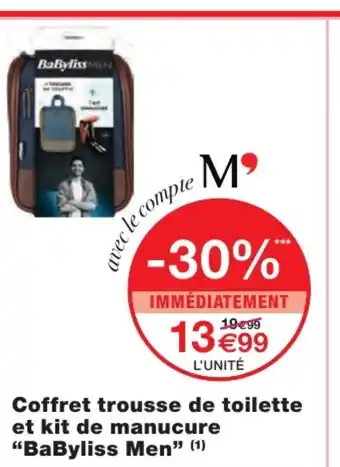 Monoprix Coffret Trousse de Toilette Et Kit de Manucure Babyliss Men offre