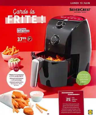 Lidl Friteuse à Air Chaud Silver Crest offre