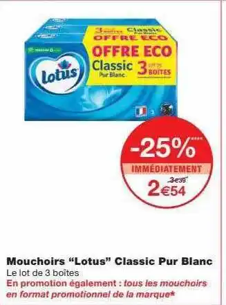 Monoprix Mouchoirs offre