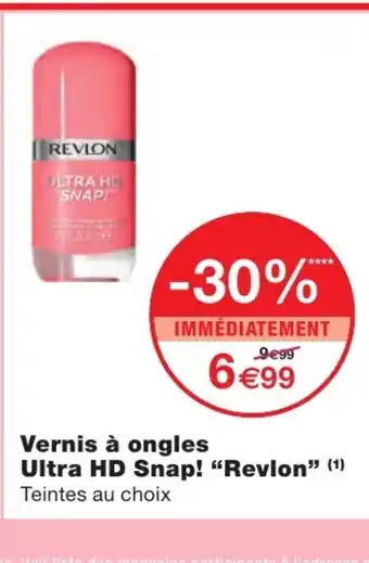 Monoprix Vernis à Ongles Ultra HD Snap Revlon offre