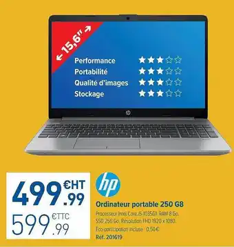 Top Office Ordinateur Portable 250 G8 Hp offre