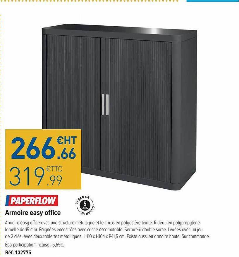 Promo Armoire Easy Office Paperflow chez Top Office